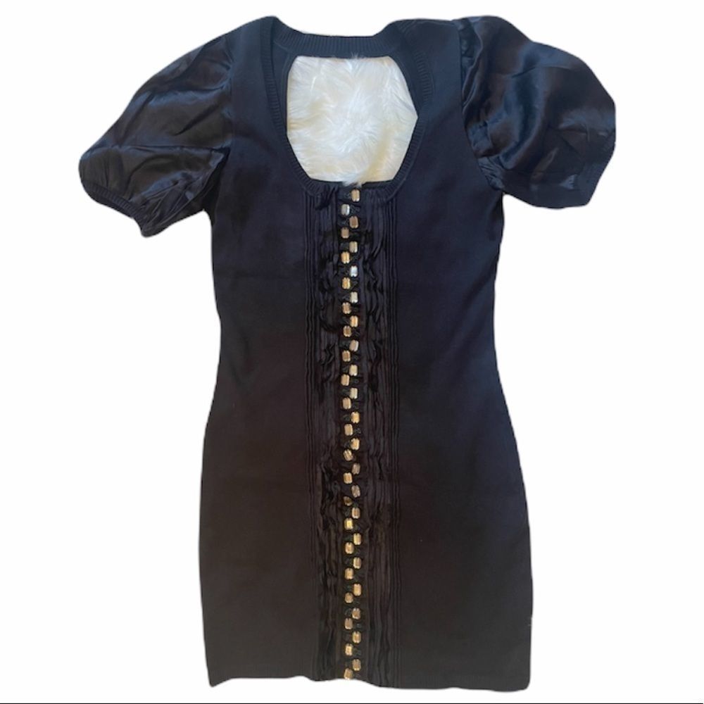 Arden B Silk Blend Embellished Mini Dress